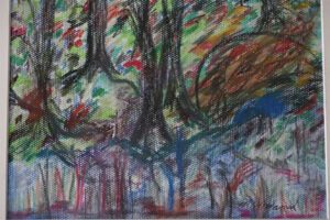 Autumn Marshes. Pastel on Mixed Media Paper. Matted.